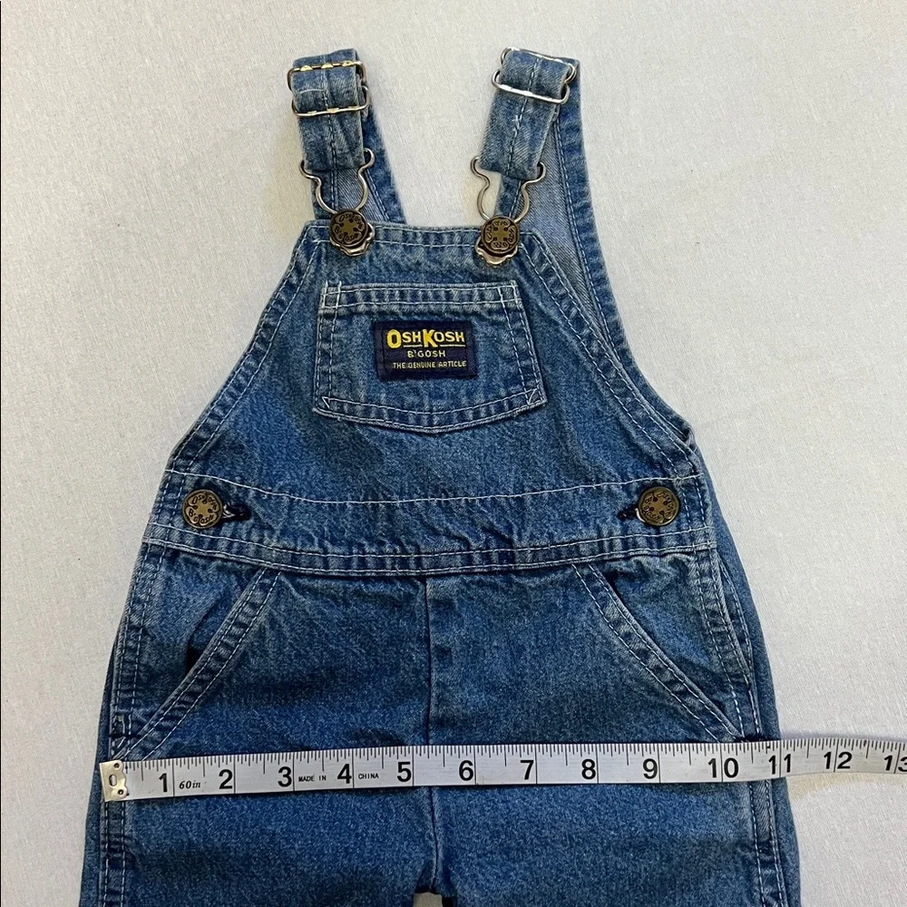 Vintage OshKosh BGosh Vestbak Genuine Article Union Made Baby Denim Overalls 3-6